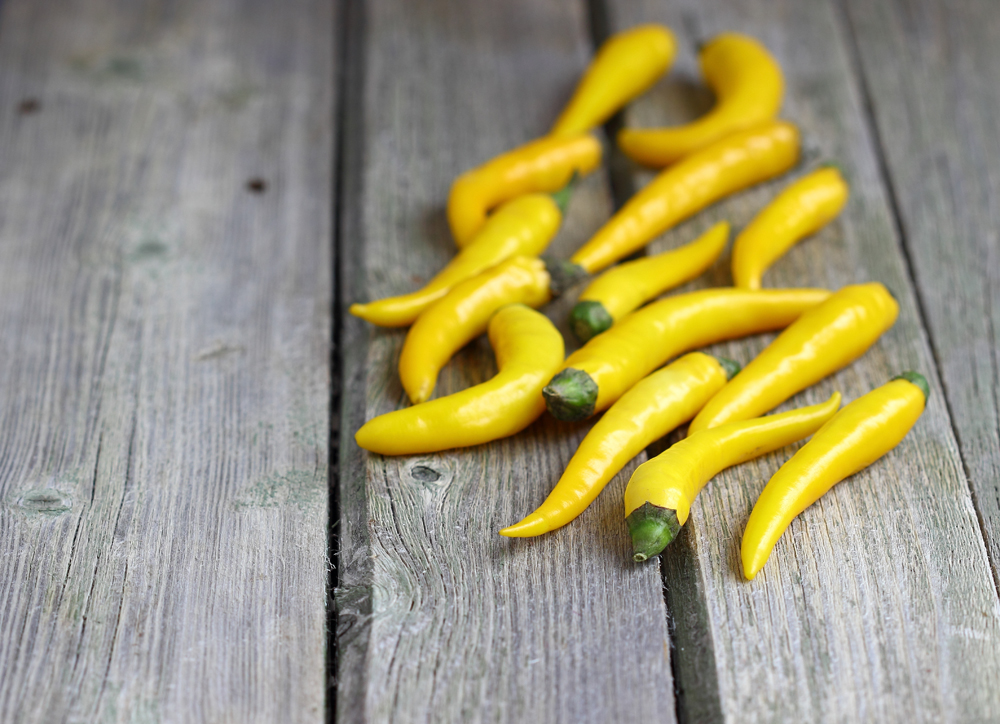 Peperoncini di colore giallo