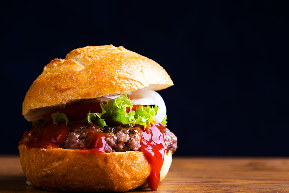 hamburger ketchup