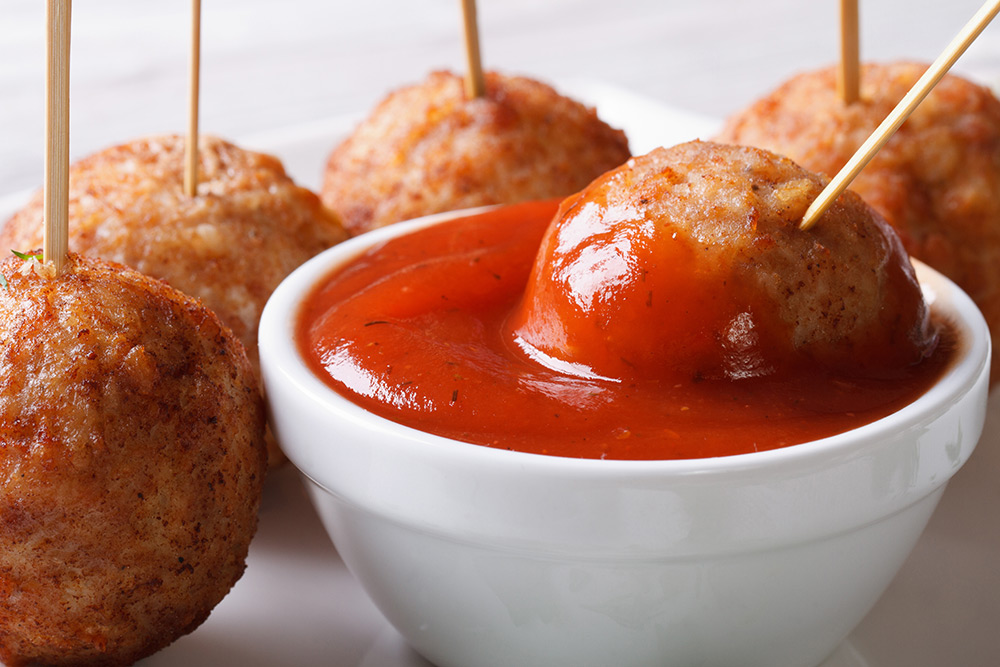 polpette con ketchup