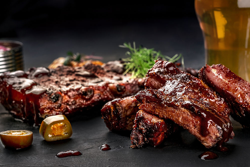 Costine di maiale con salsa barbecue