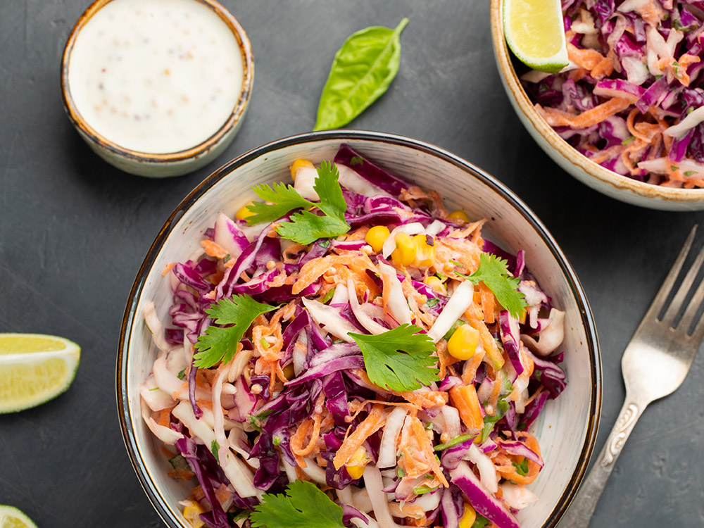 insalata con salsa alle erbette