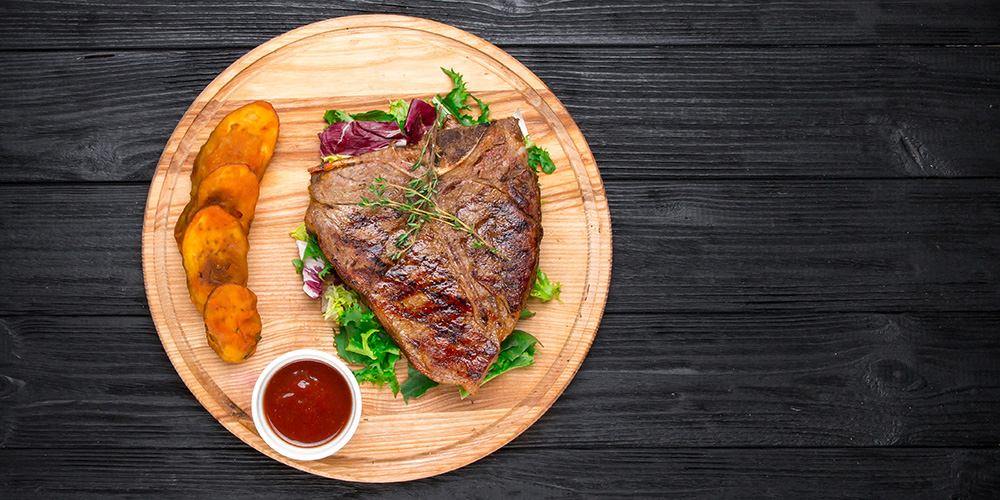 Bistecca con salsa barbecue