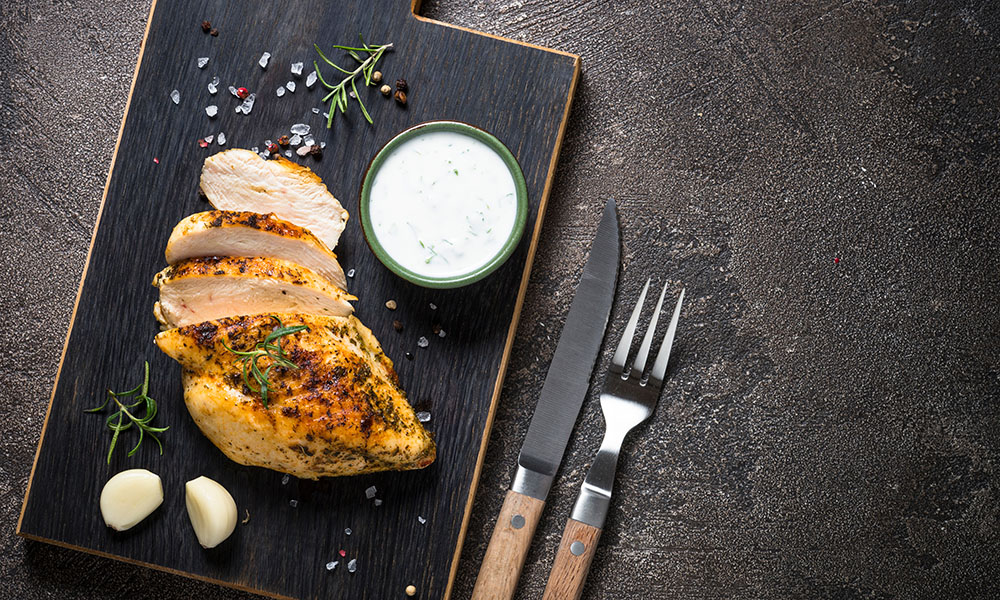Bistecca con salsa yogurt