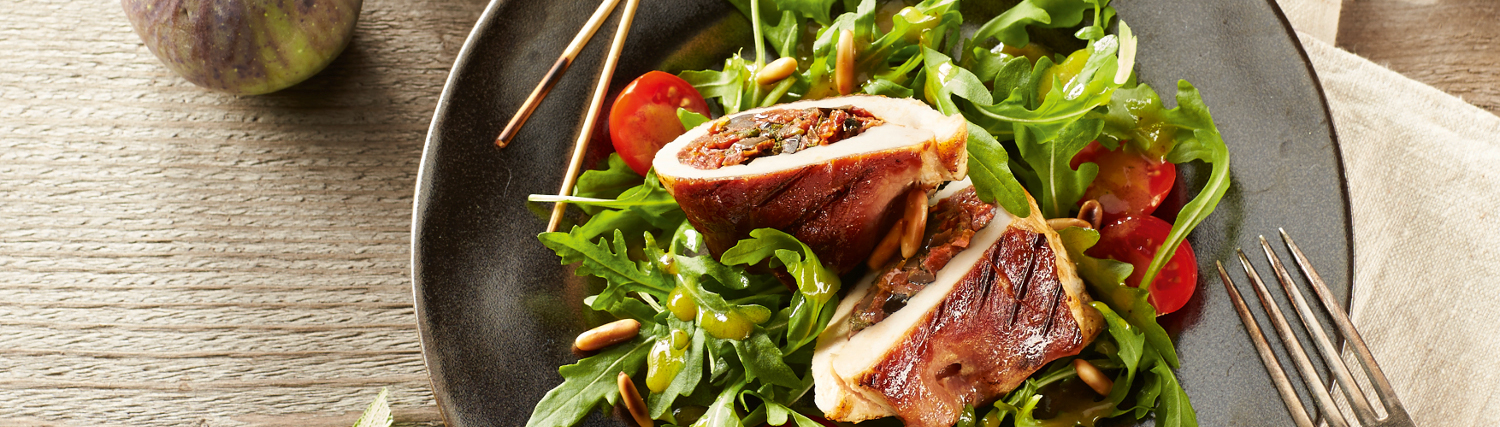 Saltimbocca di pollo con insalata di rucola