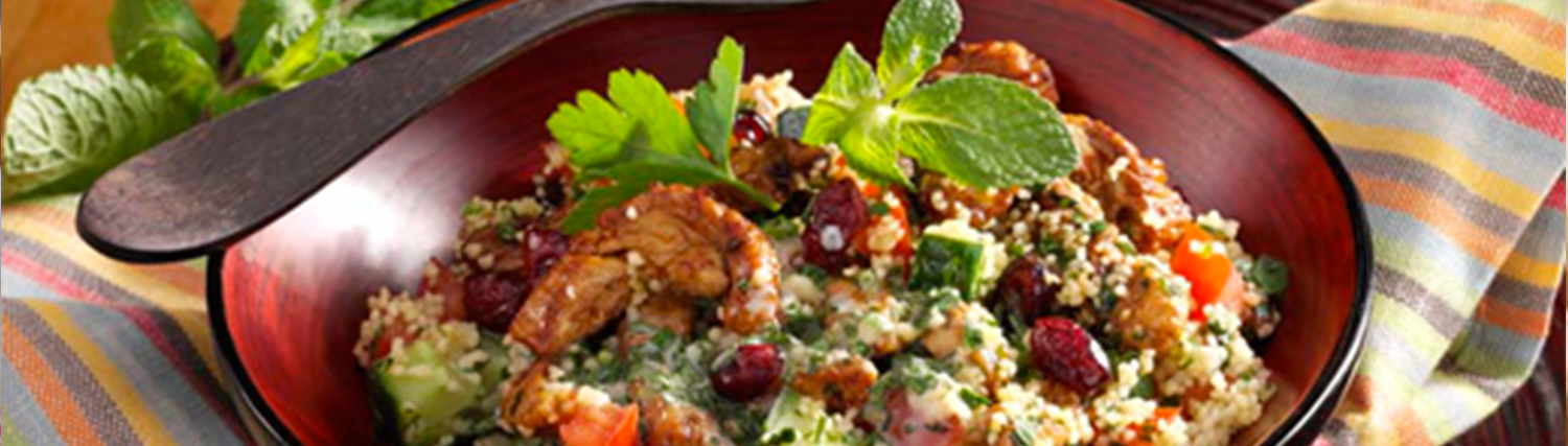 Insalata di cous cous orientale con tacchino