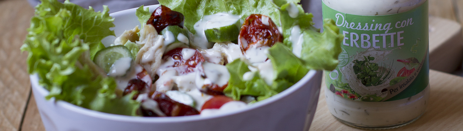 Insalata di pollo e pomodori confit