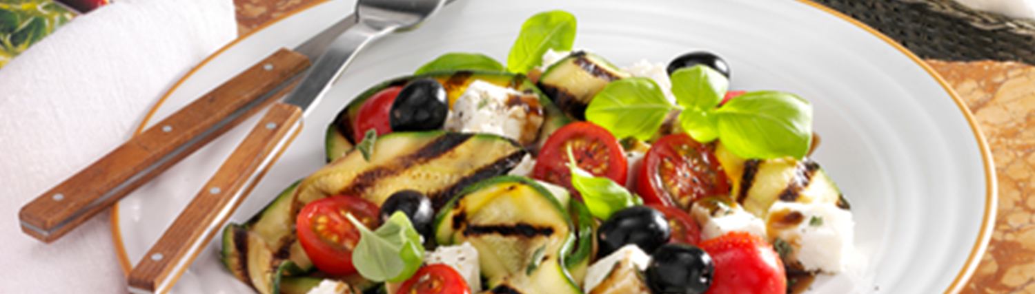 Insalata di zucchine grigliate con feta