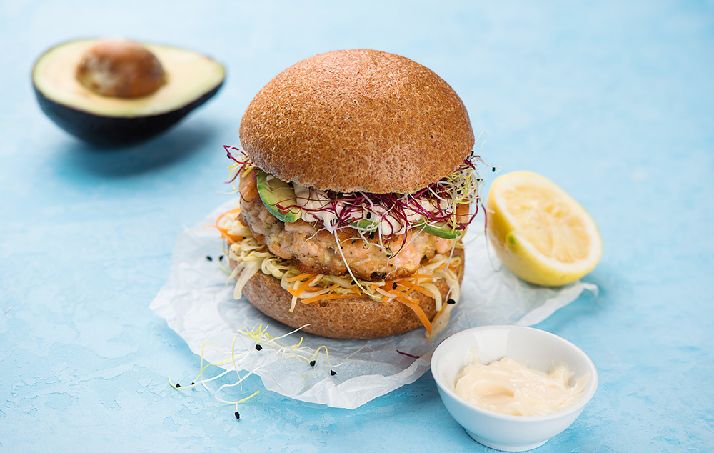 panino con salmone e salsa