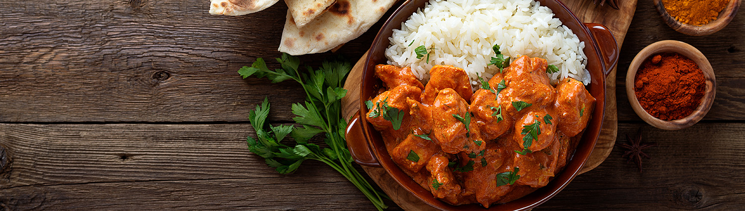 La salsa al curry per pollo, riso e molto altro