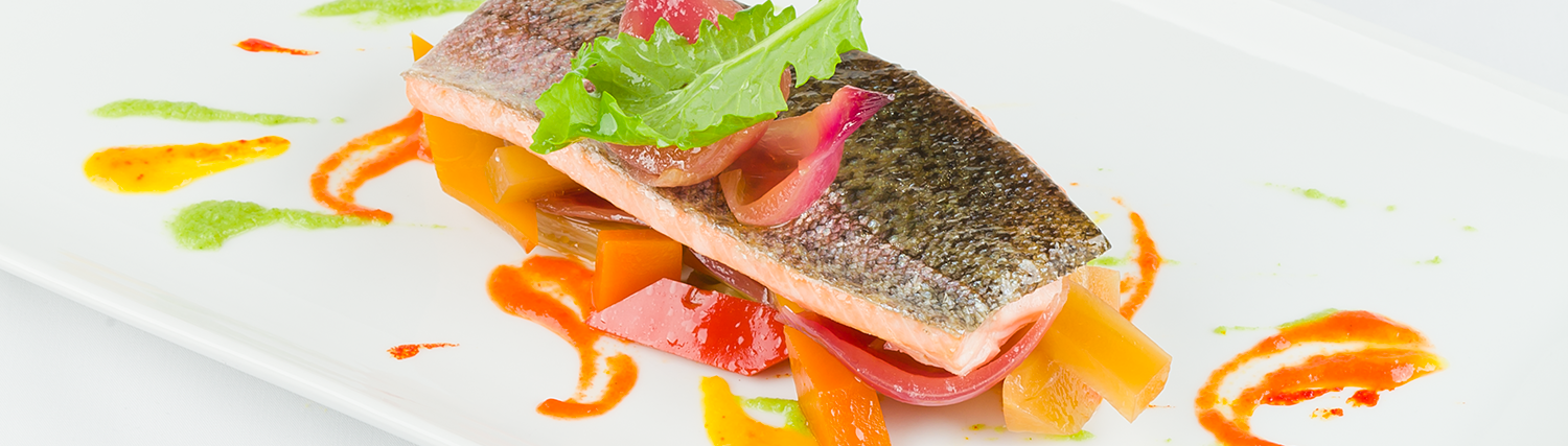 Trota salmonata con verdure