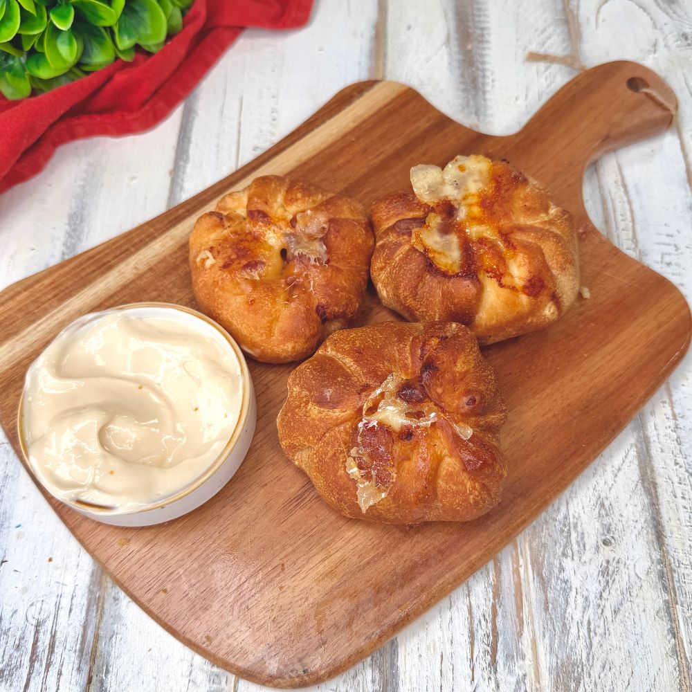 Focaccine pulled chicken in friggitrice ad aria