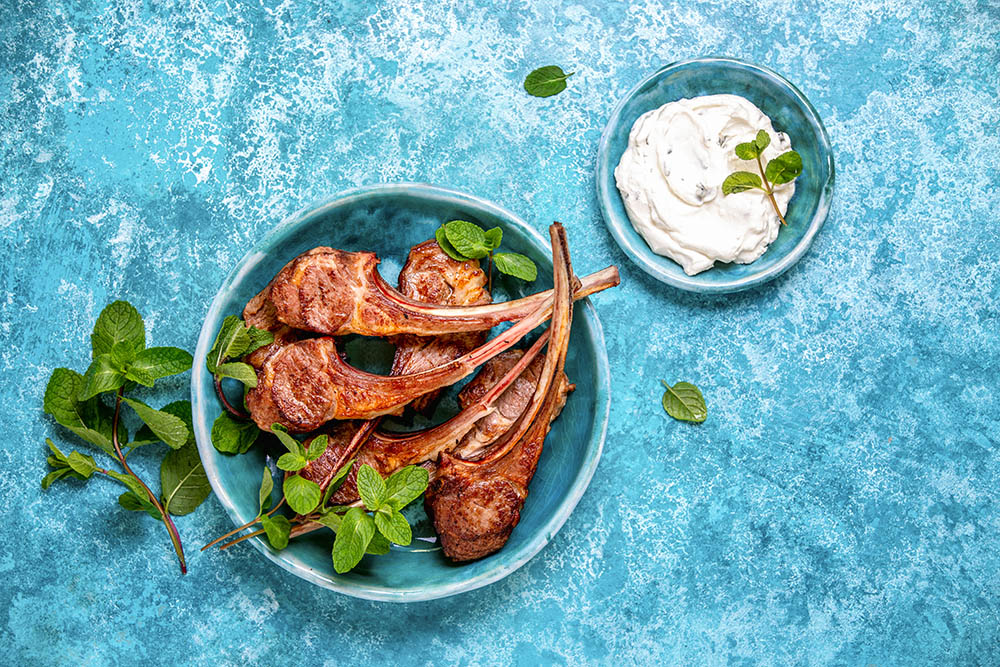 costolette di agnello con salsa alla menta