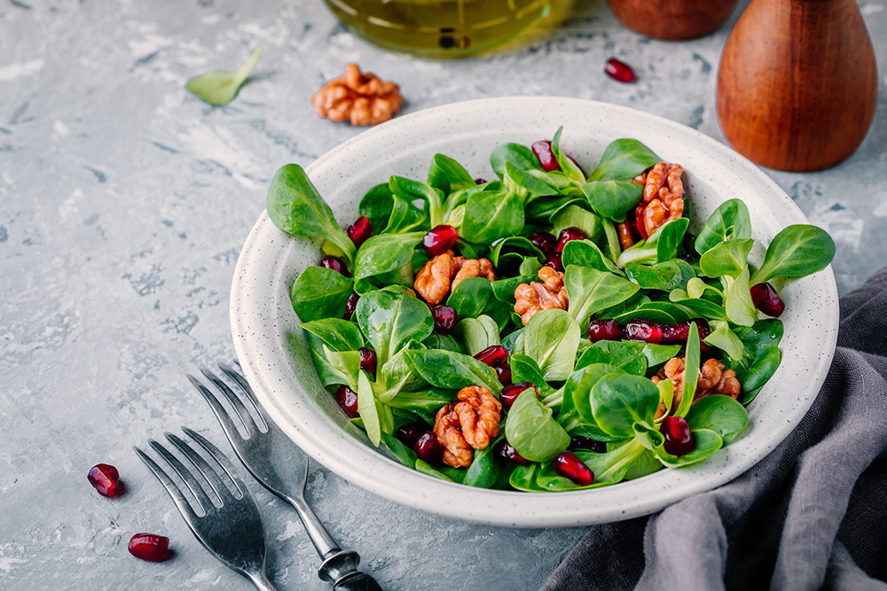 insalata autunnale con melagrana